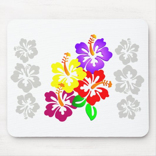 Tapis De Souris Hibiscus Floral Mousepad (Devant)