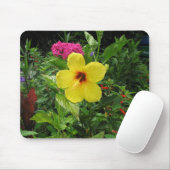 Tapis De Souris Hibiscus jaune (Avec souris)