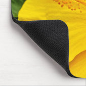 Tapis De Souris Hibiscus jaune vif (Coin)