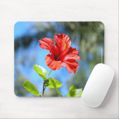 Tapis De Souris Hibiscus rouge (Avec souris)