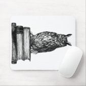 Tapis De Souris hibou de bibliothèque (Avec souris)