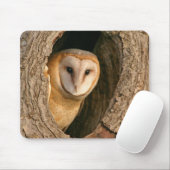 Tapis De Souris Hibou de grange Mousepad (Avec souris)