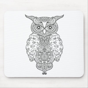 Tapis De Souris Hibou de griffonnage