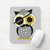 Tapis De Souris hibou de pirate de moustache (Avec souris)