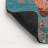 Tapis De Souris Hibou d'été, Mousepad (Coin)