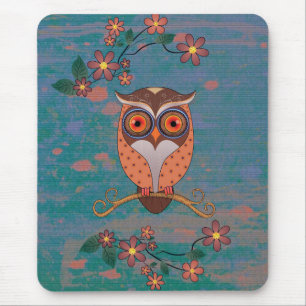 Tapis De Souris Hibou d'été, Mousepad