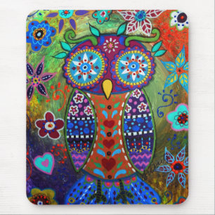 Tapis De Souris hibou fantaisie
