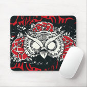 Tapis De Souris Hibou foncé Mousepad (Avec souris)