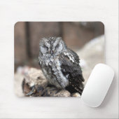 Tapis De Souris Hibou gris mignon (Avec souris)