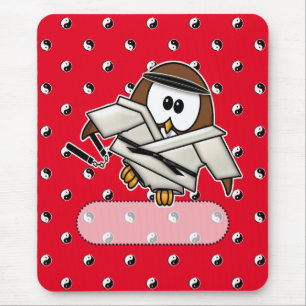 Tapis De Souris hibou maître d'art martial