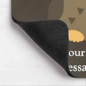 Tapis De Souris Hibou mignon de bébé avec l'arc rose (Coin)