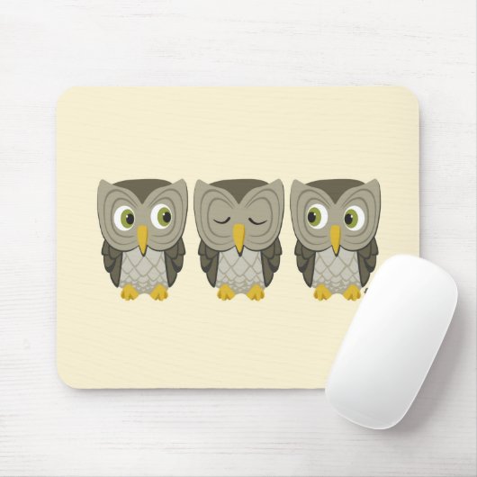 Tapis De Souris Hibou Mousepad (Avec souris)