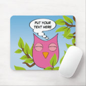 Tapis De Souris Hibou rêvant personnalisable - couleurs multiples (Avec souris)