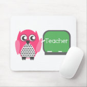 Tapis De Souris Hibou rose au tableau (Avec souris)