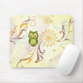 Tapis De Souris Hibou sage (Avec souris)