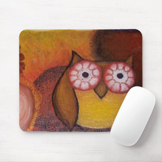 Tapis De Souris Hibou vibrant Mousepad (Avec souris)
