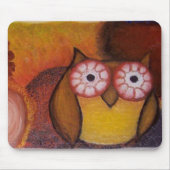 Tapis De Souris Hibou vibrant Mousepad (Devant)