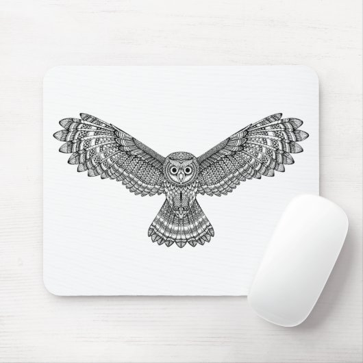Tapis De Souris Hibou Zendoodle de vol (Avec souris)