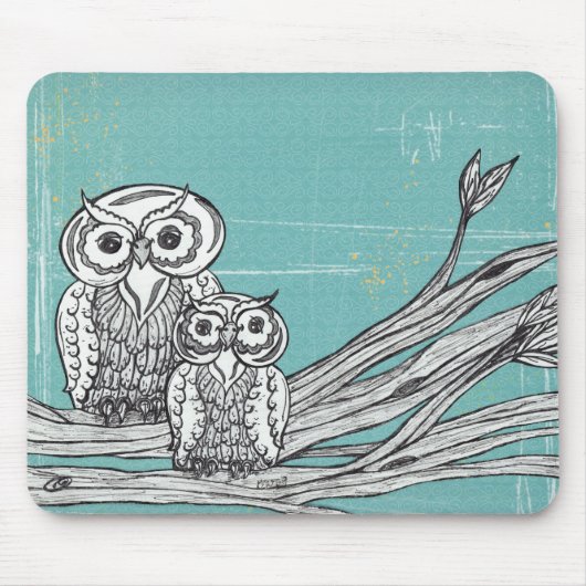 Tapis De Souris Hiboux 18 Mousepad (Devant)