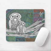 Tapis De Souris Hiboux de patchwork (Avec souris)