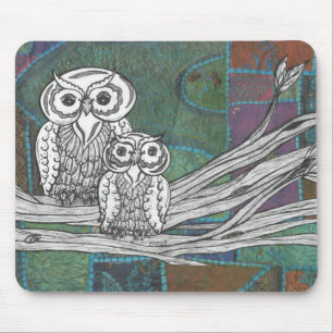 Tapis De Souris Hiboux de patchwork