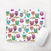 Tapis De Souris hiboux heureux (Avec souris)