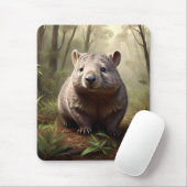 Tapis De Souris "Hidden in the Bush : An Aussie Wombat in the Wild (Avec souris)