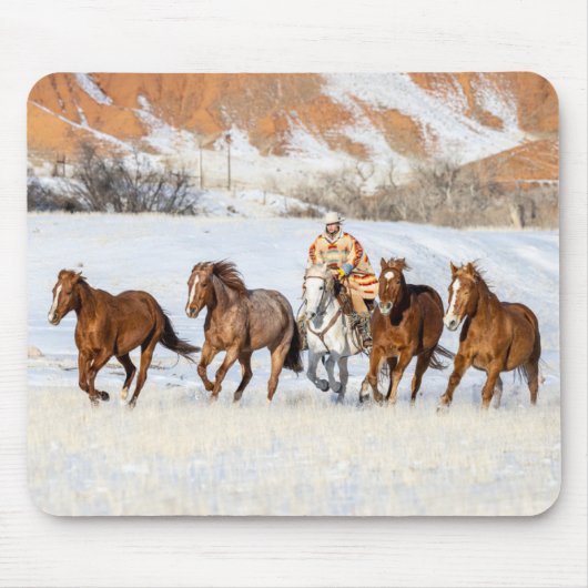 Tapis De Souris Hideout Horse Ranch, Wrangler et Horse (Devant)