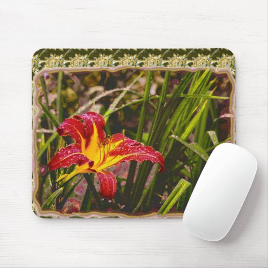 Tapis De Souris Hier Lily Après La Pluie (Avec souris)
