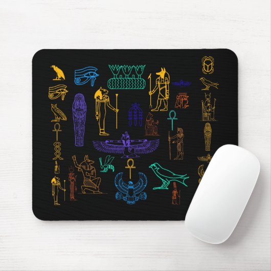 Tapis De Souris Hiéroglyphes égyptiens anciens Mousepad (Avec souris)