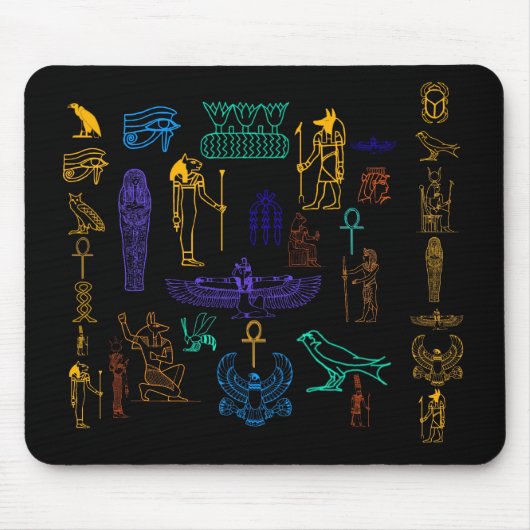 Tapis De Souris Hiéroglyphes égyptiens anciens Mousepad (Devant)
