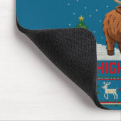 Tapis De Souris Highland Cow Christmas Ugly Sweater Style Festive (Coin)