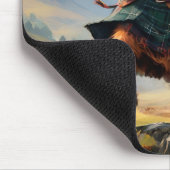 Tapis De Souris Highland Cow Dansant Le Highland Fling, (Coin)