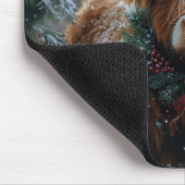 Tapis De Souris Highland Cow Rustic Barnyard Noël (Coin)