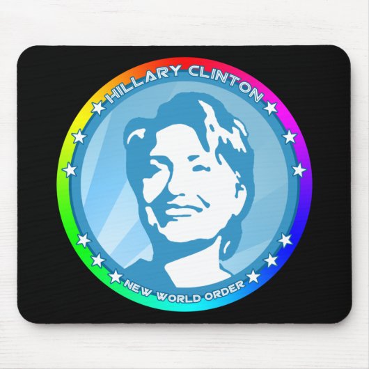 Tapis De Souris hillary clinton. arc-en-ciel. (Devant)