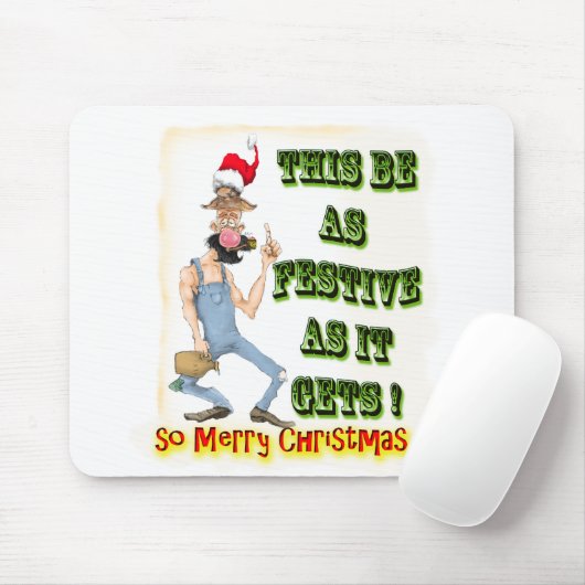 Tapis De Souris Hillbilly Festive comme il obtient (Avec souris)