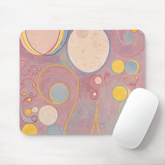 Tapis De Souris Hilma af Klint Le dix plus grand numéro 7 (Avec souris)