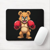 Tapis De Souris Hip Hop Bear Boxe Kickboxing (Avec souris)