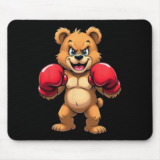 Tapis De Souris Hip Hop Bear Boxe Kickboxing (Devant)