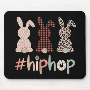 Tapis De Souris Hip hop Bunny de Pâques printemps mignon