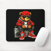 Tapis De Souris Hip Hop Teddy Bear Rap Music (Avec souris)