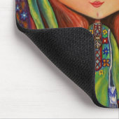 Tapis de souris hippie de poupée de paix (Coin)