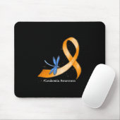 Tapis De Souris Hippie Dragonfly Orange Ribbon Leukemia Sensibilis (Avec souris)
