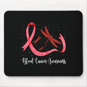 Tapis De Souris Hippie Dragonfly Red Ribbon Sensibilisation au can