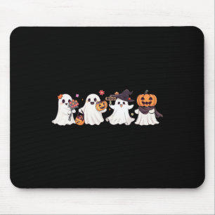Tapis De Souris Hippie Halloween mignonne Ghost Boo Saison Éffraya