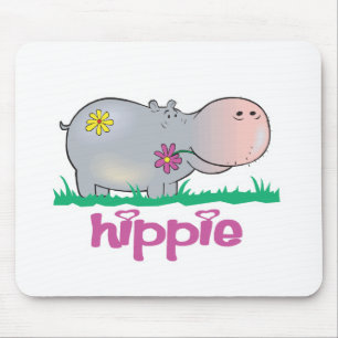 Tapis De Souris hippie hippopotame