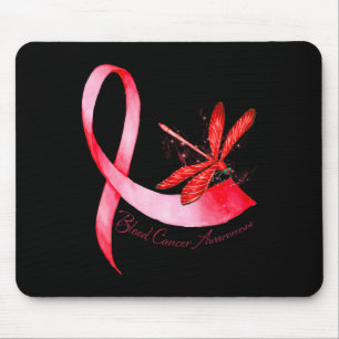 Tapis De Souris Hippie Libellule Ruban Rouge Sensibilisation au Ca