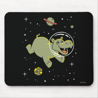 Tapis De Souris Hippo Animaux Dans L'Espace