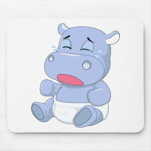 Tapis De Souris Hippo bébé pleurant (Devant)