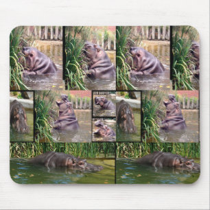 Tapis De Souris Hippo Photo Collage, Mousepad